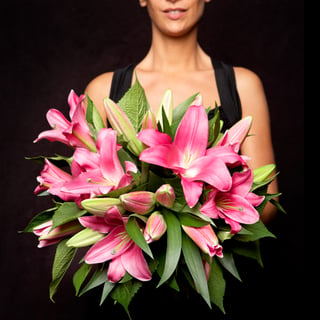 Pink Oriental Lily - 15 Stems