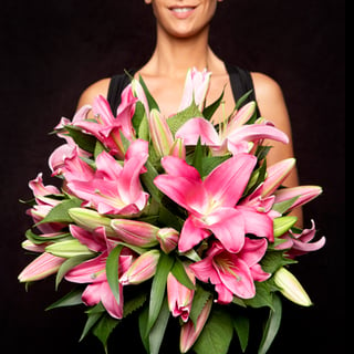 Pink Oriental Lily - 20 Stems