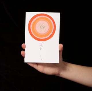 Handmade Premium Card - Peach